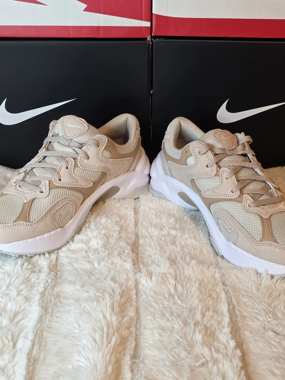 Nike Women’s Beige Mesh Running Sneakers